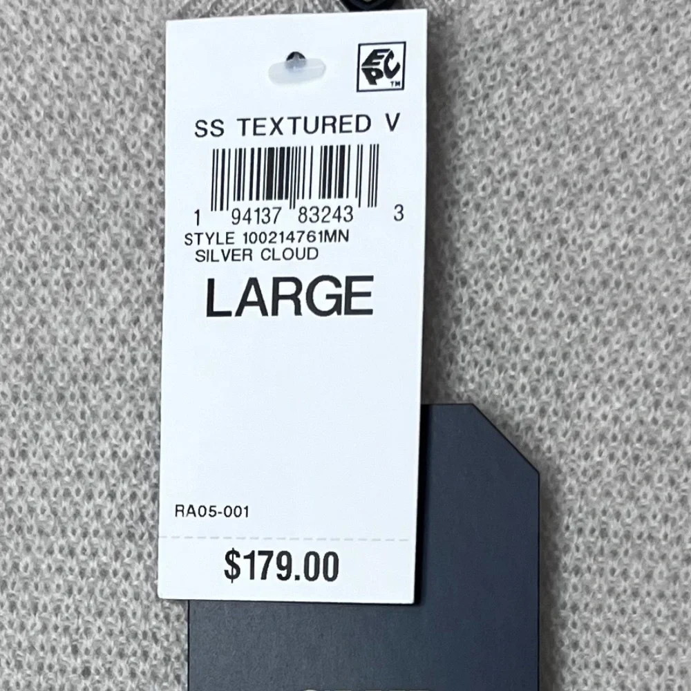 Club Room Men’s Textured 100% Cashmere V- Neck Sweater T-Shirt size L